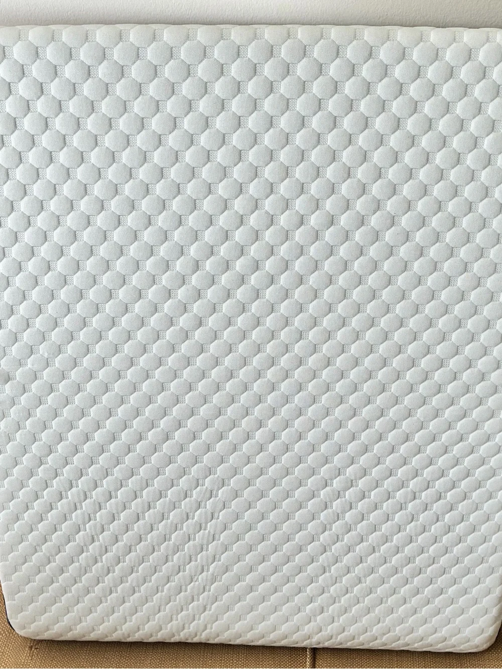 White and Navy Memory Foam Bed Wedge Pillow - Supportive Elevation